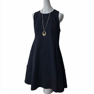 🦩 Wesc‎ Navy Blue Sleeveless A-Line Dress Medium knee length